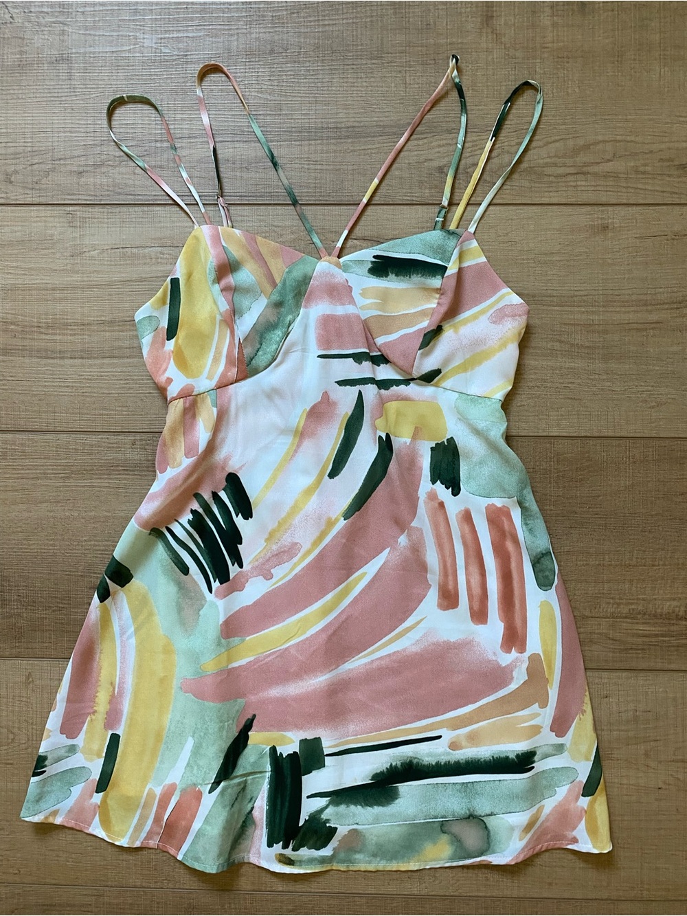 PaperMoon Abstract Watercolor Mini Dress